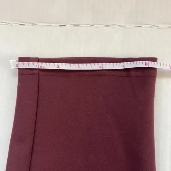 NWT MARLA WYNNE Size 4 Burgundy Elastic Waist Rayon/Nylon/Spandex Blend Pants - Picture 9 of 9